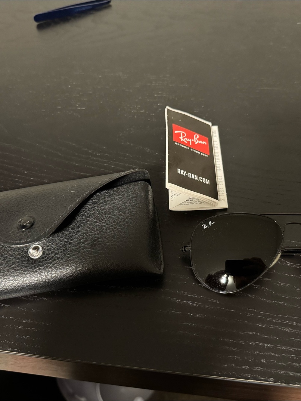 Ray-Ban Men’s Aviator Sunglasses in Black